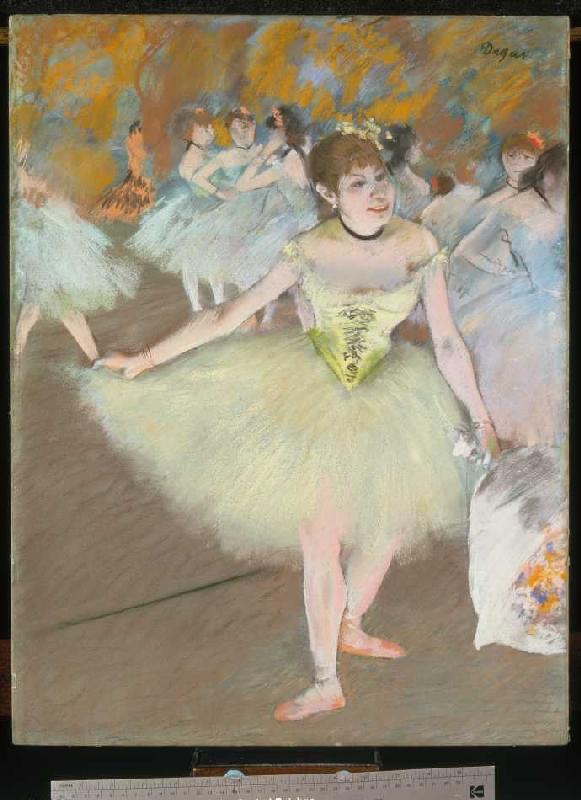 Tänzerinnen auf der Bühne von Edgar Degas