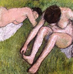Two Bathers on the Grass c.1886-90