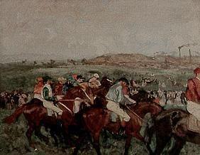 Vor dem Pferderennen 1862