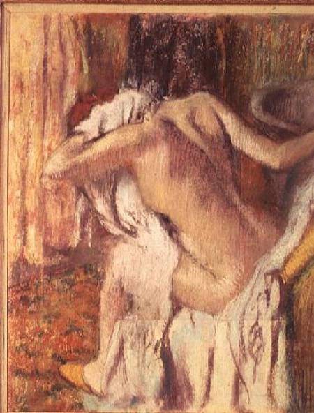 Woman drying herself von Edgar Degas