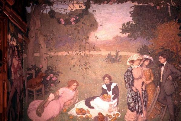 Lunch on the Grass, 1910 (oil on canvas) von Edmond-Francois Aman-Jean