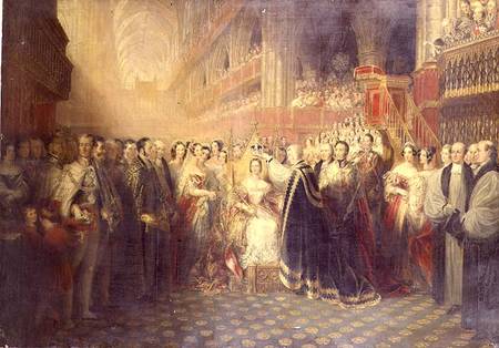 The Coronation of Queen Victoria von Edmund Thomas Paris