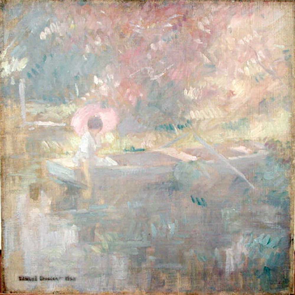 Die Dame im Boot, 1920 von Edmund William Greacen