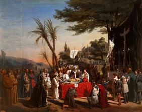Beerdigung von Gottfried von Bouillon in Jerusalem am 23. Juli 1100 1838