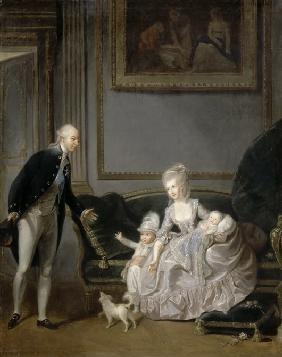 Die Familie des Ludwig Philipp II. Joseph, Herzog von Orléans (1747-1793) im Palais Royal, 1776 1837