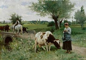 La vache bien gardee (Die gut gehuetete Kuh) 1890
