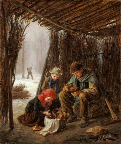The Woodcutter's Meal von Edouard Frère