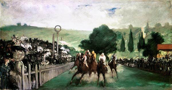 Pferderennen in Longchamps. von Edouard Manet