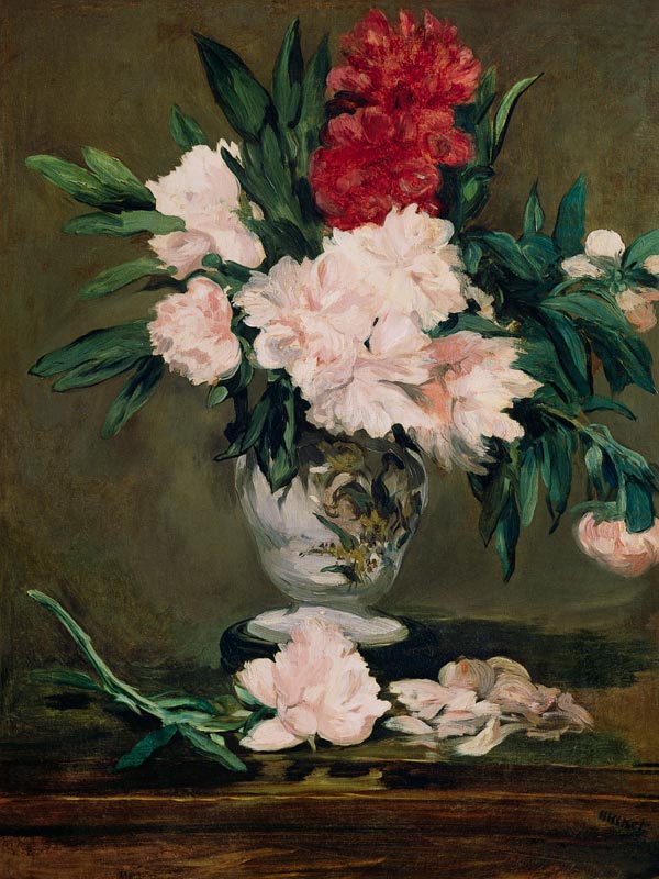 Pfingstrosen in einer Vase von Edouard Manet