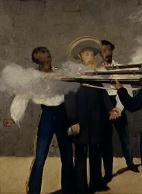 Die Erschiessung Kaiser Maximilians von Mexico. Detail: Der Kaiser von Edouard Manet