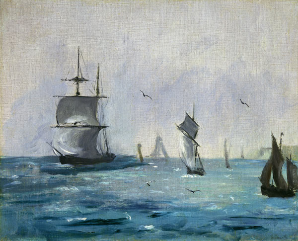 Fishing Boat Arriving, with the Wind Behind von Edouard Manet