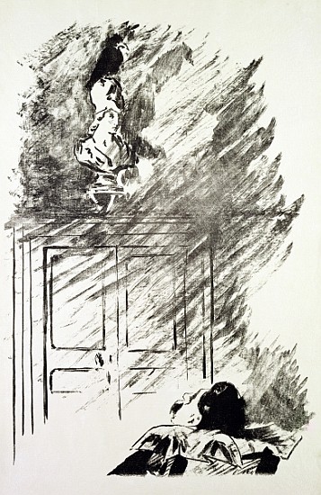 Illustration for ''The Raven'', Edgar Allen Poe von Edouard Manet