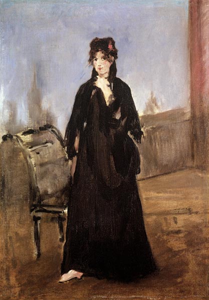 Portrait of Berthe Morisot (1841-95) in Pink Shoes von Edouard Manet