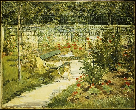 The Bench, The Garden at Versailles von Edouard Manet