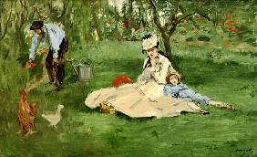 La famille Monet au jardin 1874