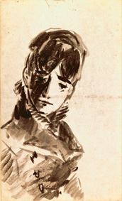 Weiblicher Studienkopf von Edouard Manet