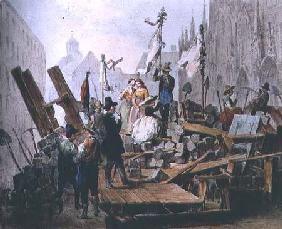 Barricades in the Stephansplatz, Vienna 1848