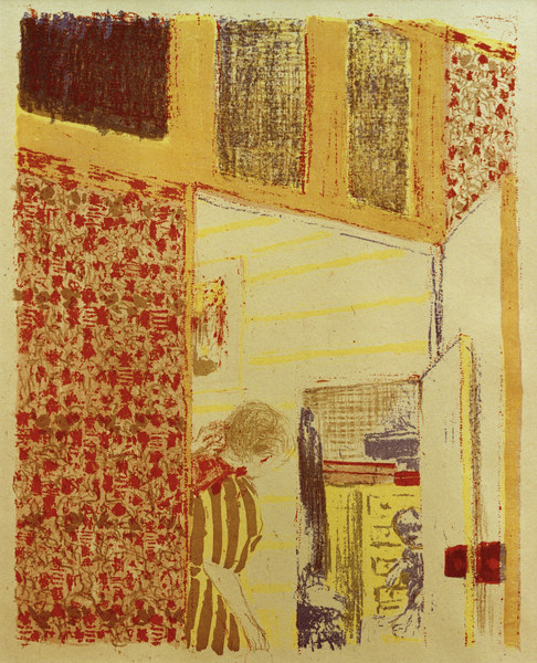 Interieur aux tentures roses III von Edouard Vuillard