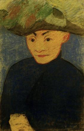 Femme au chapeau a plumes (Frau