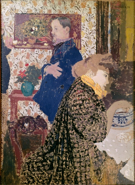Valloton and Misia in the Dining Room at Rue Saint-Florentin, 1899 (oil on cardboard)  von Edouard Vuillard