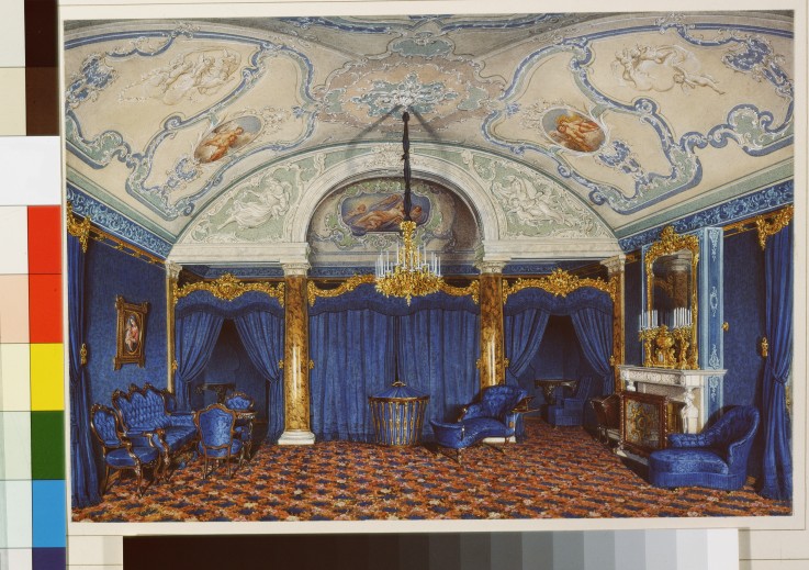 Die Interieurs des Winterpalastes. Das vierte Reservezimmer. Ein Badezimmer von Eduard Hau