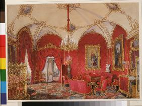 Die Interieurs des Winterpalastes. Das vierte Reservezimmer. Das Eckzimmer 1868