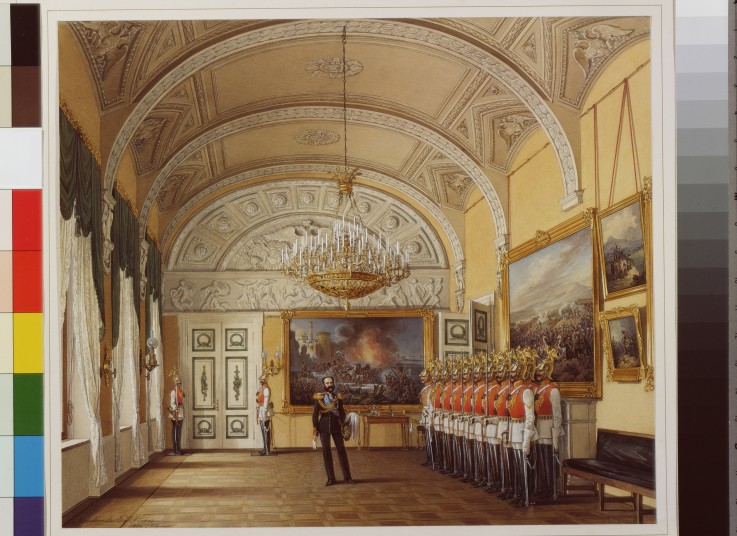 Die Interieurs des Winterpalastes. Das Wachzimmer von Eduard Hau