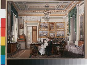Die Interieurs des Winterpalastes. Das Arbeitszimmer des Kaisers Alexander II.