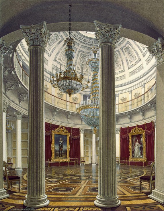 Die Rotunde im Winterpalast in St. Petersburg von Eduard Hau