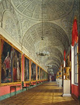 Kleine Eremitage. Die Romanows Galerie (Südseite) 1864