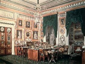 The Study of Alexander III (1845-94) at Gatchina Palace, c.1881