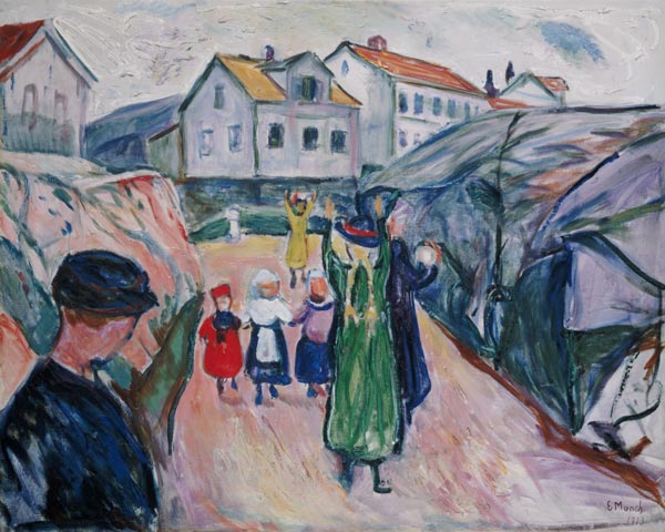 Dorfstraße Kragerö von Edvard Munch