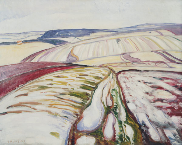 Schneeschmelze bei Elgersburg (Tauwetter) von Edvard Munch