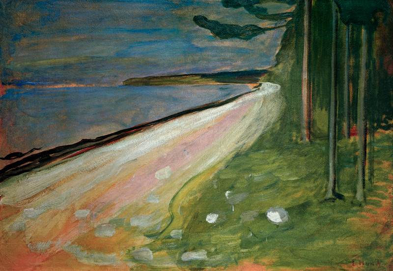 Strand bei Asgardstrand von Edvard Munch