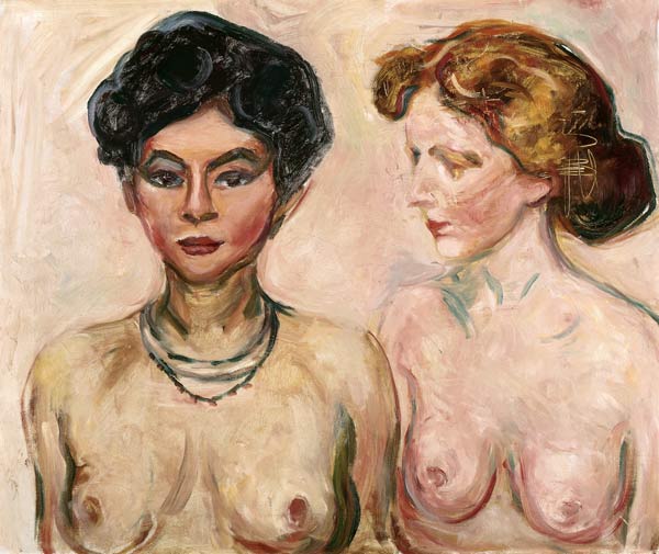 Doppelportrait (Blond und Schwarz) von Edvard Munch