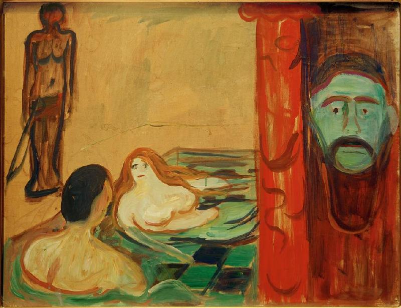Eifersucht im Bad von Edvard Munch