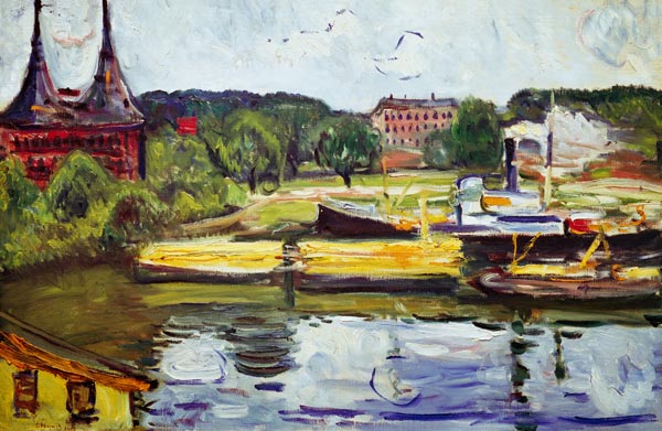 Lübecker Hafen mit Holstentor von Edvard Munch