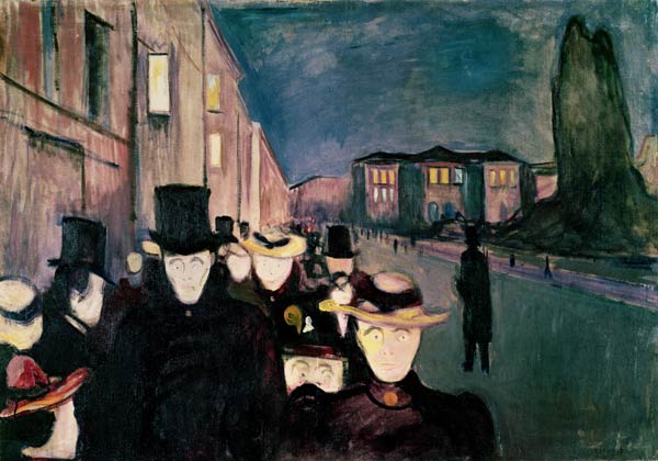 Spring Evening on Karl Johann Street von Edvard Munch