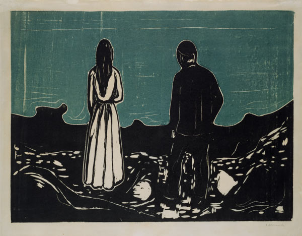 Zwei Menschen (Die Einsamen) von Edvard Munch