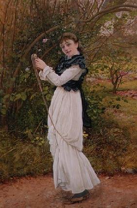 Skipping, portrait of the artist's daughter, Barbara 1877