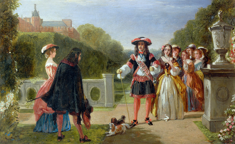 King Charles II (1630-85) and Nell Gwynne (1650-87) von Edward Matthew Ward