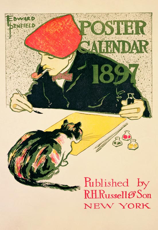 Poster Calendar, pub. by R.H. Russell & Son von Edward Penfield