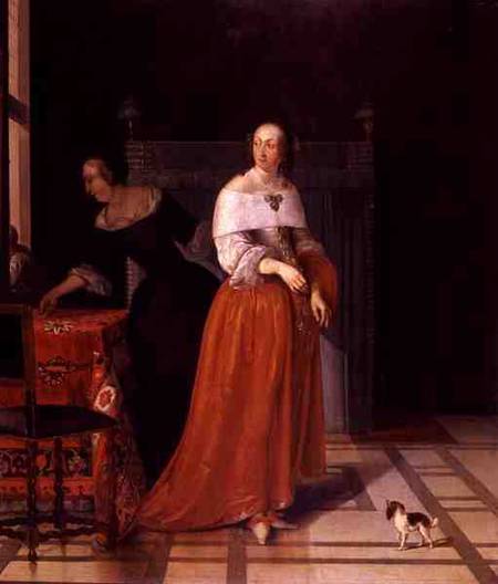 Interior with a Lady and her Maid von Eglon Hendrick van der Neer