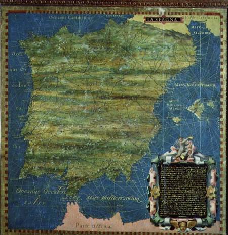 Map of Sixteenth Century Spain von Egnazio Bonsignori