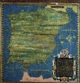 Map of Sixteenth Century Spain 1575