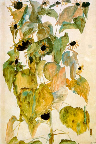 Sonnenblumen ll von Egon Schiele