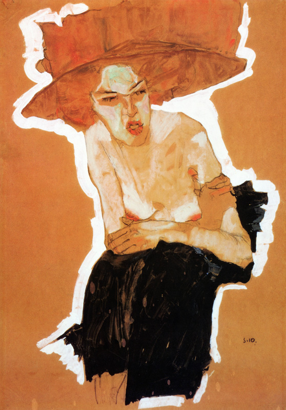 Die Hämische (Gertrude Schiele) von Egon Schiele