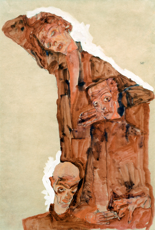 Dreifache Selbstdarstell von Egon Schiele