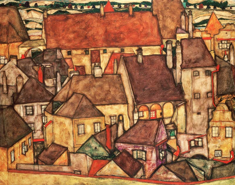 Gelbe Stadt von Egon Schiele