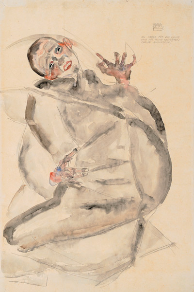 Ich werde für die Kunst und meine Geliebten gerne ausharren von Egon Schiele